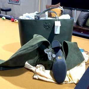Tory Burch Handbag and boots